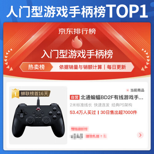 北通蝙蝠B(yǎng)D2F有線游戲手柄無感延遲高精度搖桿PC電腦ste